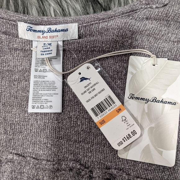 NWT Tommy Bahama Island Soft waterfall cardigan - Picture 5 of 7